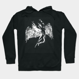 THE ICARUS SYNDROME - heavy metal black paint Hoodie